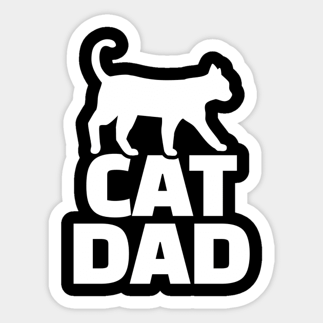 Cat Dad Sticker by Designzz